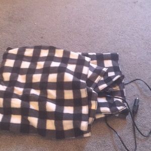 Plaid travel blanket